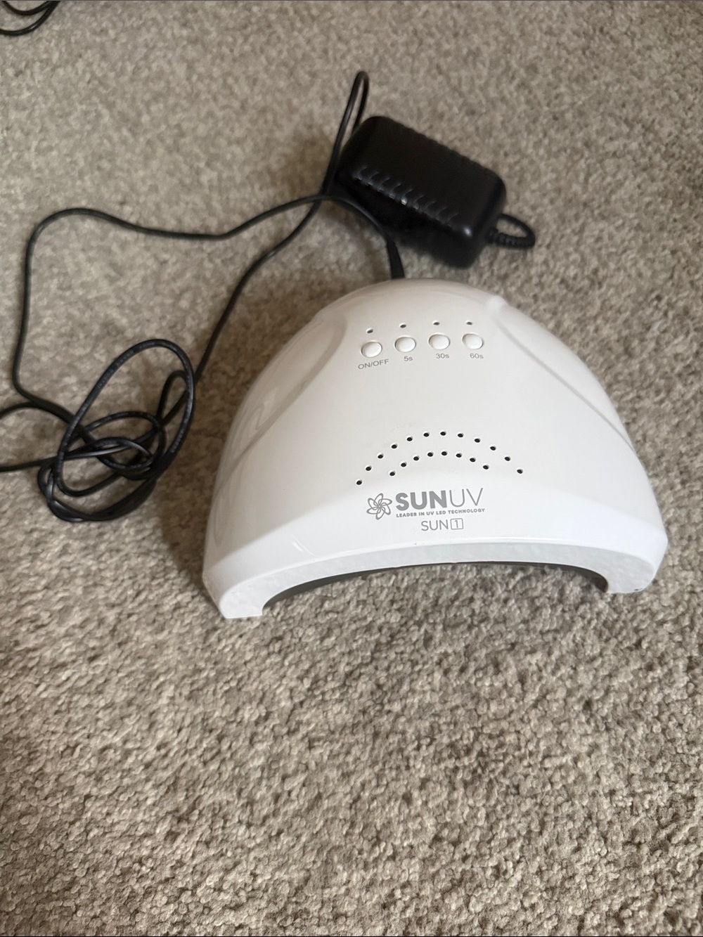 White SUN1 UV LED Nail Lamp with Timer